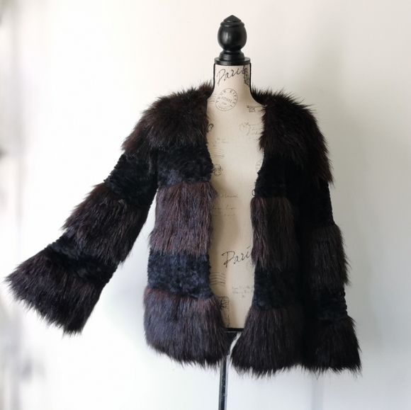 Halston Heritage faux fur coat - Picture 6 of 12